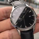 Perfect Replica Jaeger Lecoultre Master Ultra Thin Moonphase Black Face Stainless Steel 40mm Watch
